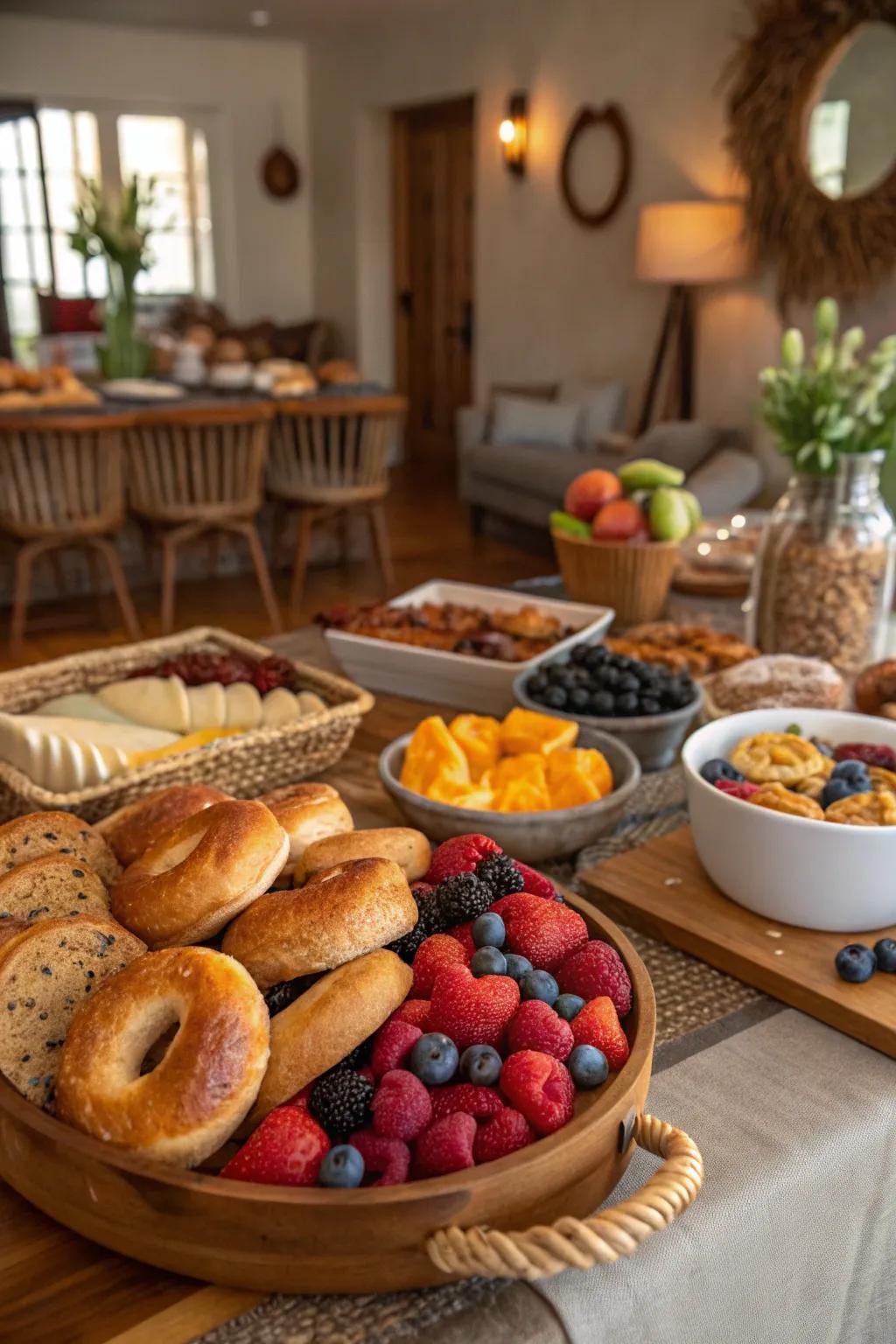 A cozy sunrise extravaganza ideal for morning gatherings.