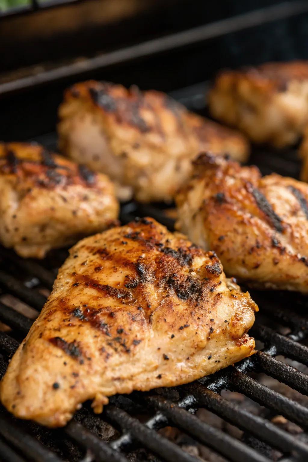 Perfectly seasoned open-flame chicken is always a crowd-pleaser.