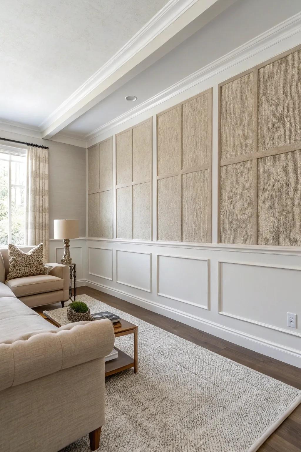 Introduce contemporary texture using MDF paneling.