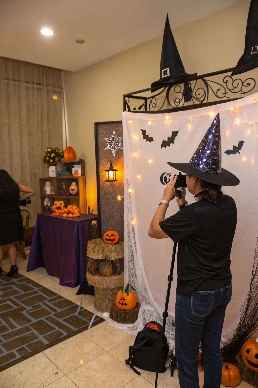 A photo booth provides memorable moments during the celebration.