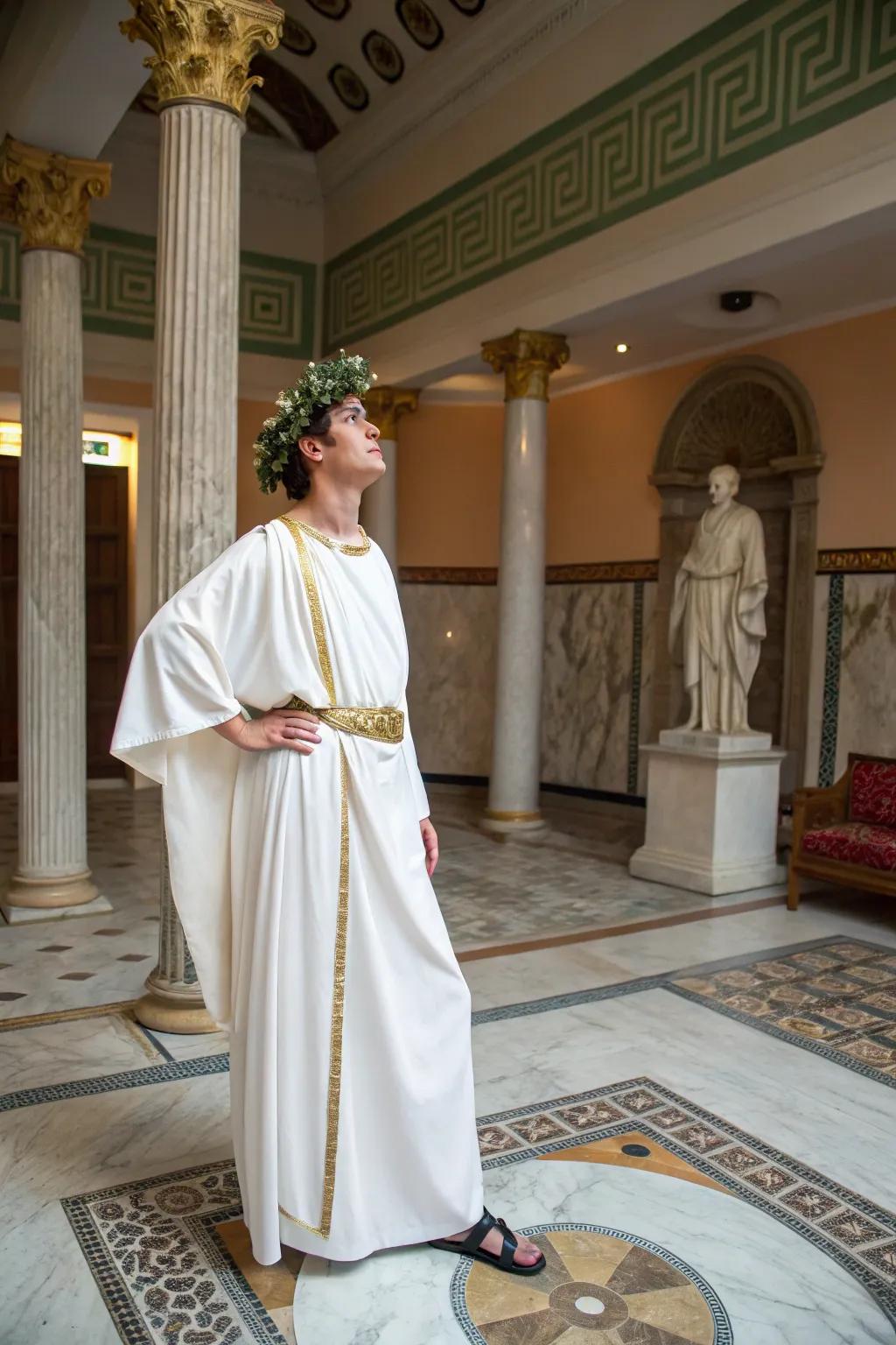 Morph into a Hellenic deity with a flourish of sophistication.