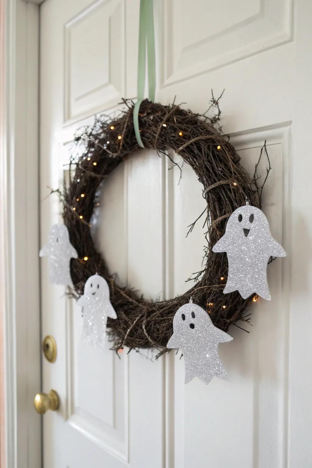 Apparitions introduce a shimmering accent to your Halloween design.
