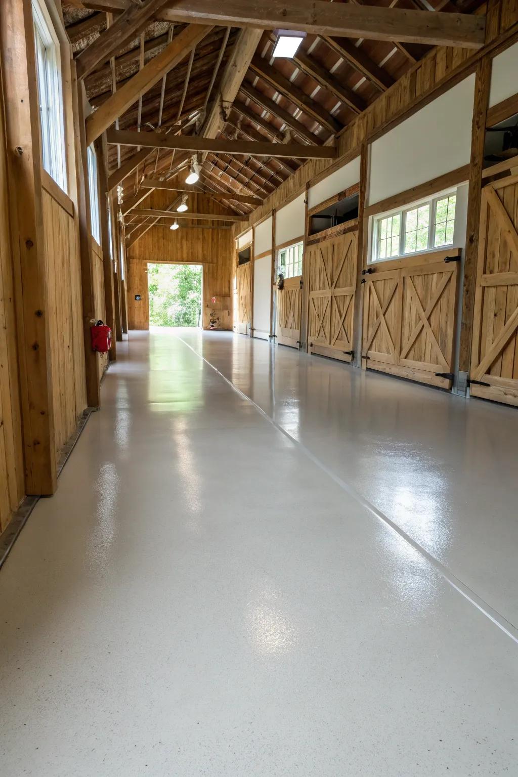 Padenpor DLX gives a gap-free and hygienic ground cover choice for barns.