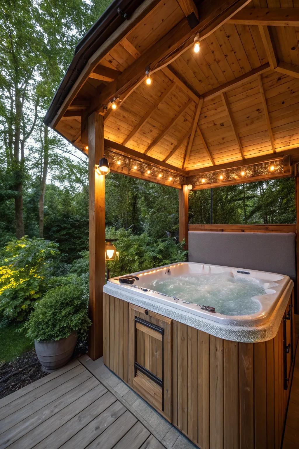 A summerhouse with walls delivers full privacy and comfort.