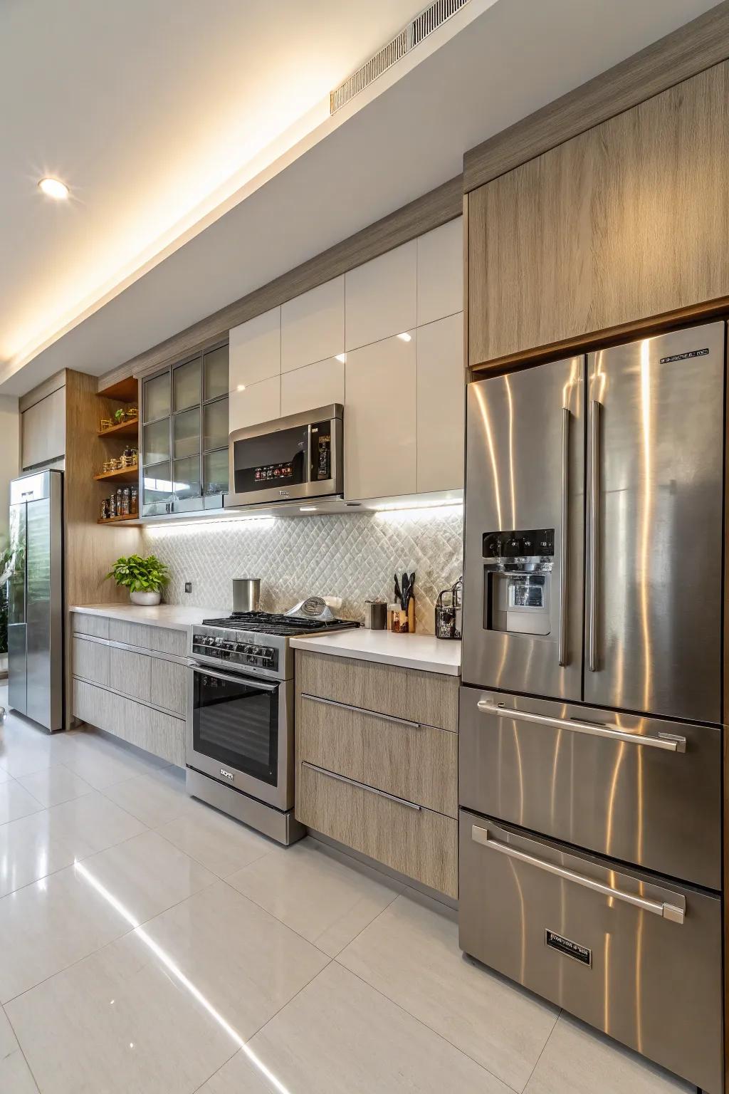 Up-to-date appliances unite style and function.