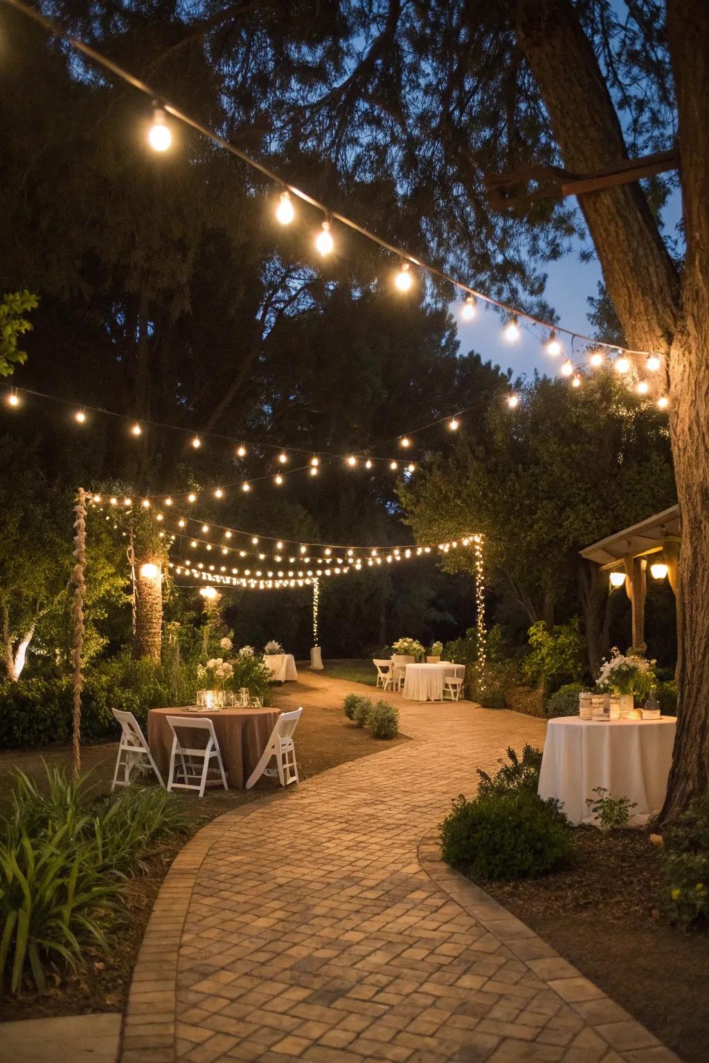 Integrating disparate lighting styles for a balanced garden.