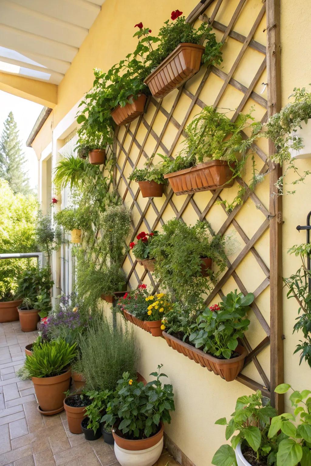 Maximize space with a weave vertical garden.