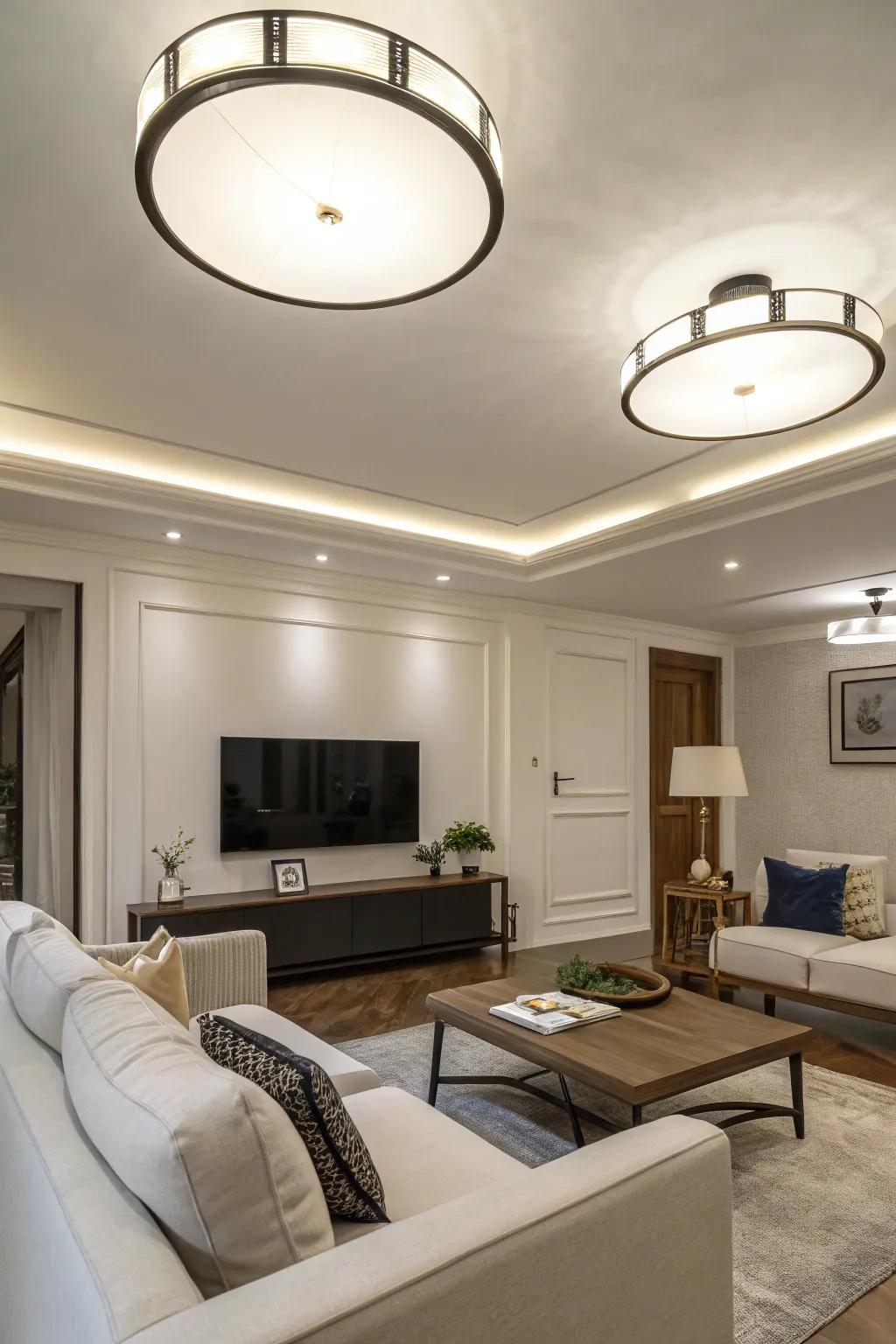 Close-mount lights offer streamlined and minimalist illumination.