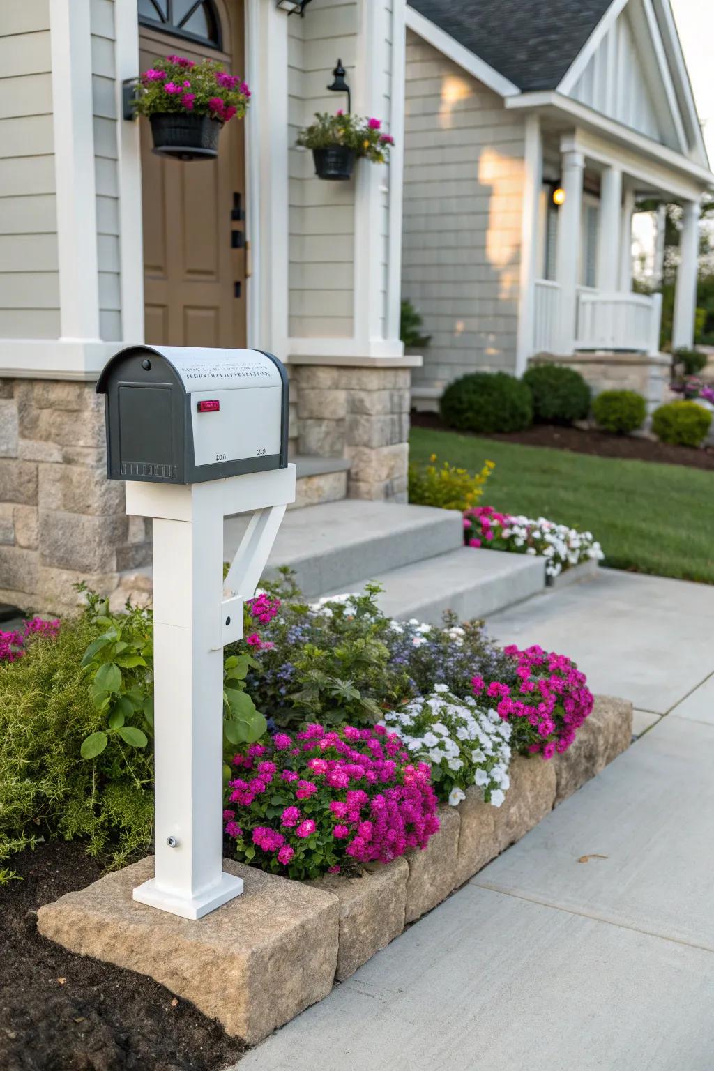 A mailbox enhancement can amplify the comprehensive charm of your flower bed.