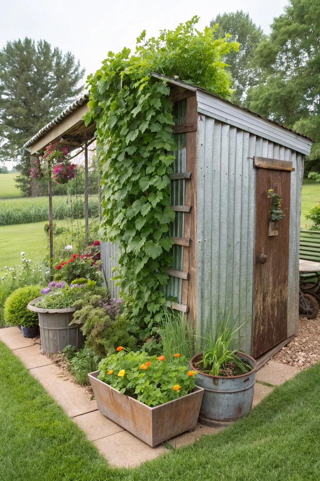 Bring the outside in and make your shed part of your garden.