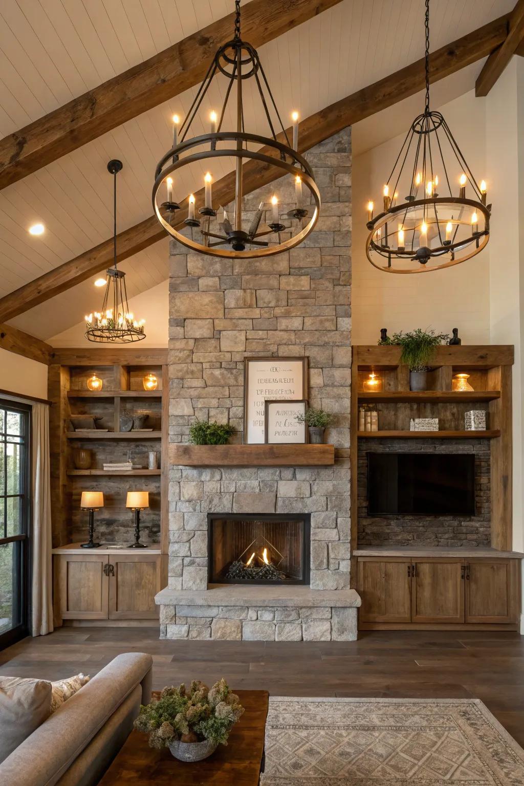 Modern light fittings add elegance and illumination.