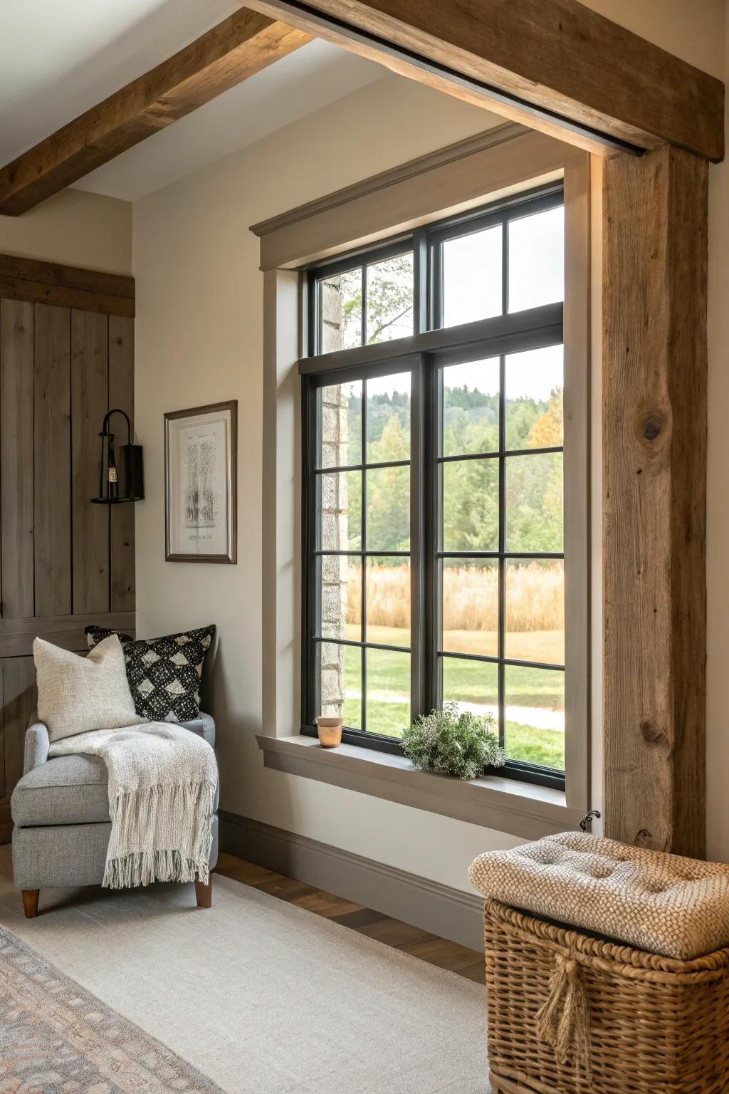 Black accents on window outlining for a modern twist.