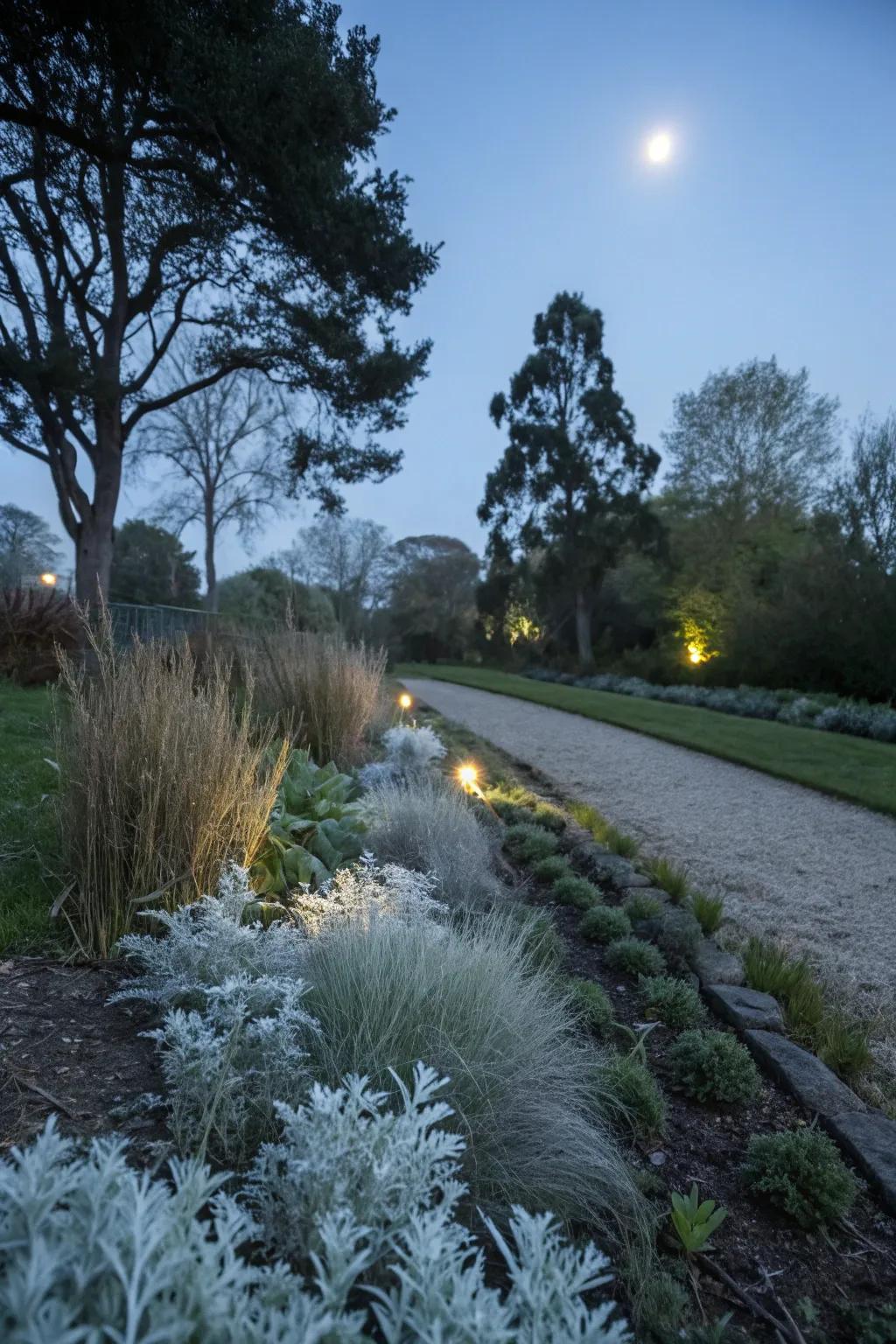 Silver flora crafting mystical garden boundaries.
