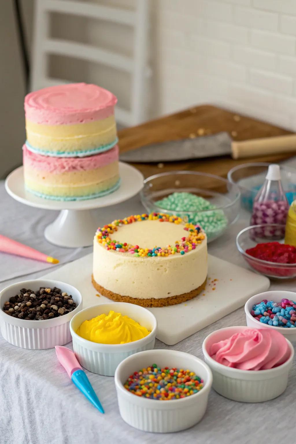Interactive cake adornment adds a captivating activity to your tea gathering.