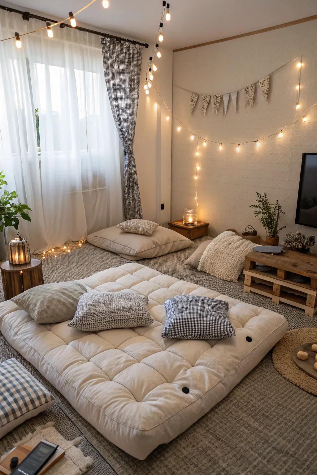 Floor cushions bring comfort and versatility to a space.