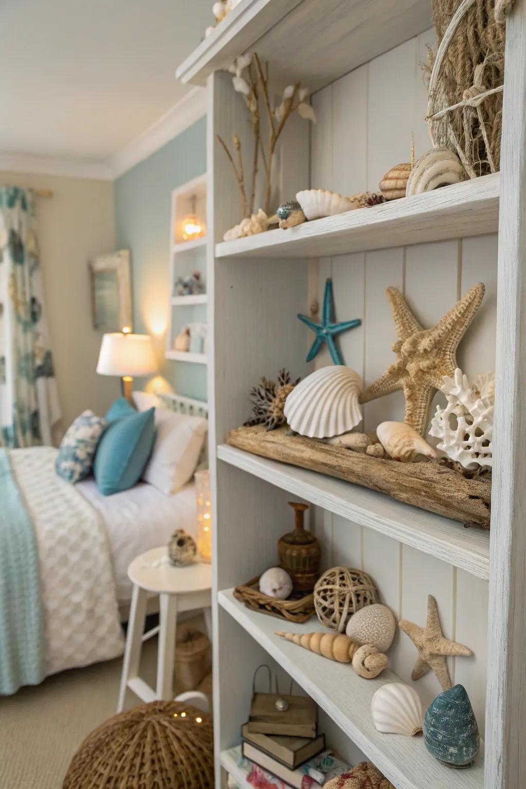 Seashells add a personal and natural touch to your ocean-themed design.