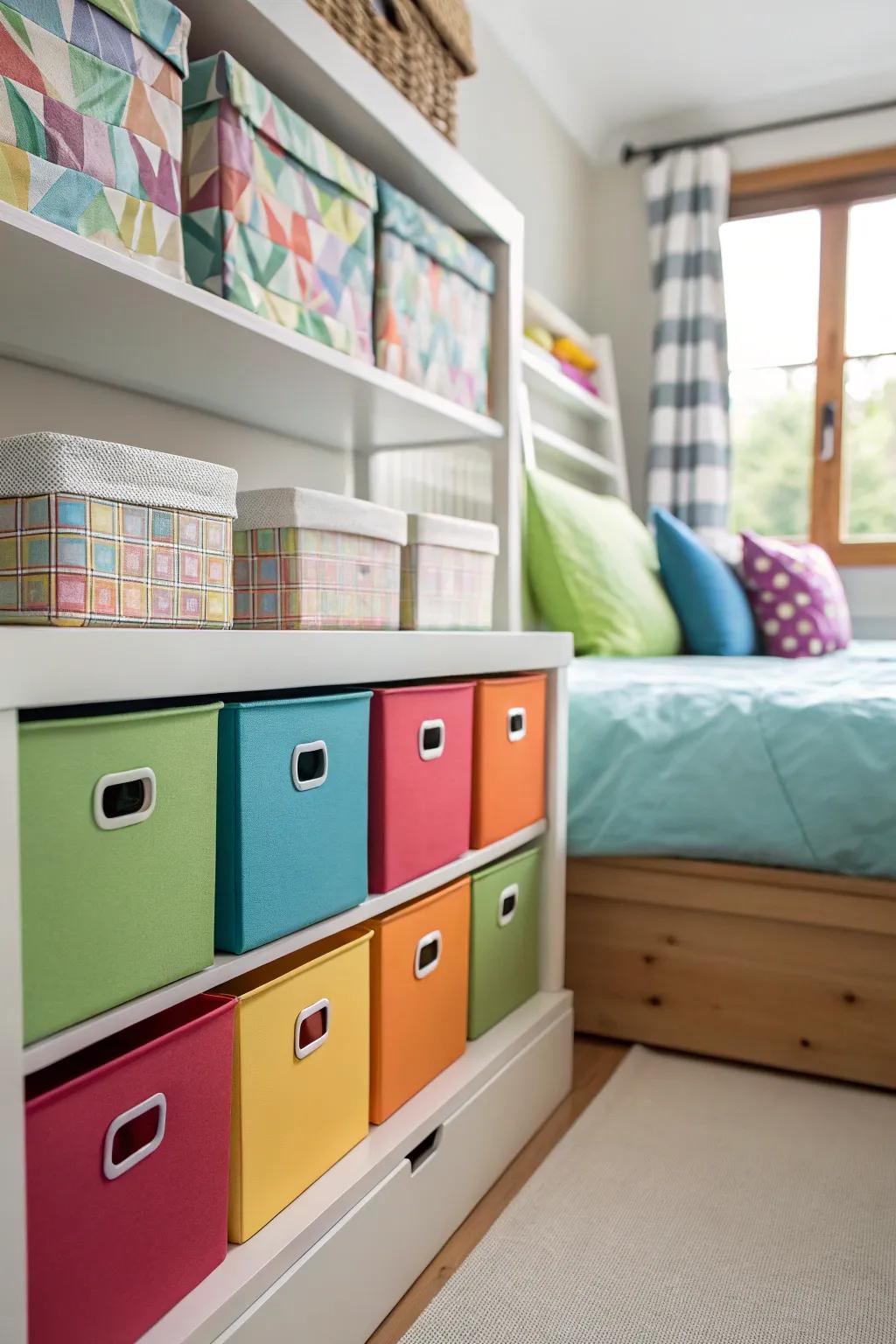 Coordinate your decor with matching storage options.