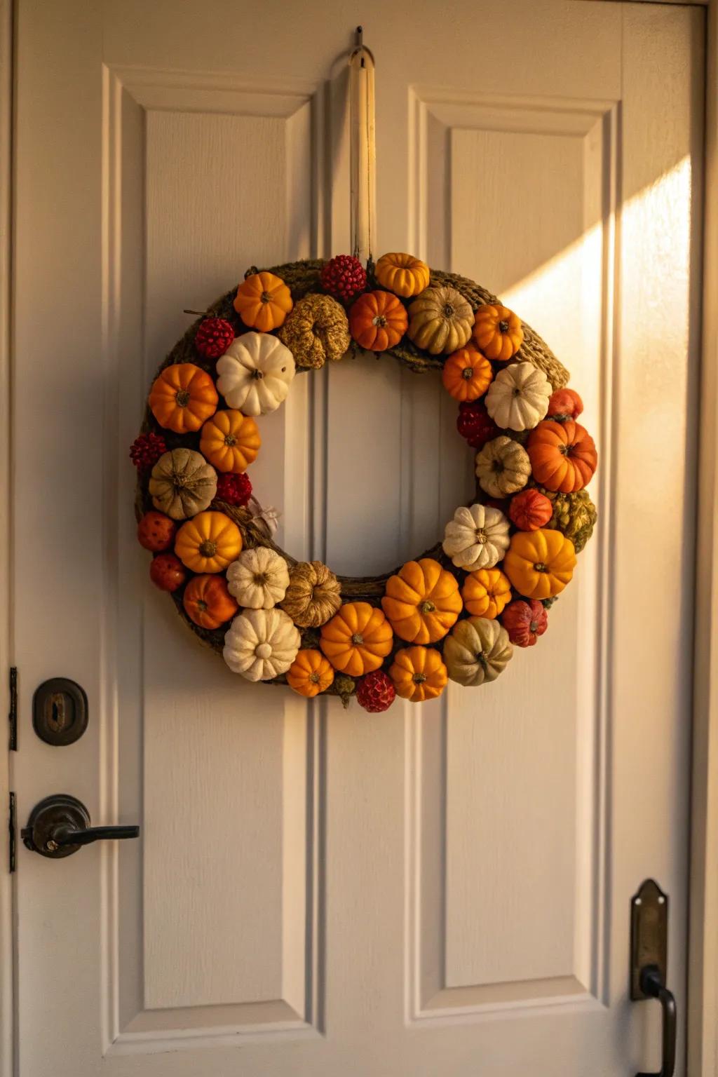A squash ring introduces a distinctive and lively touch to the entrance.