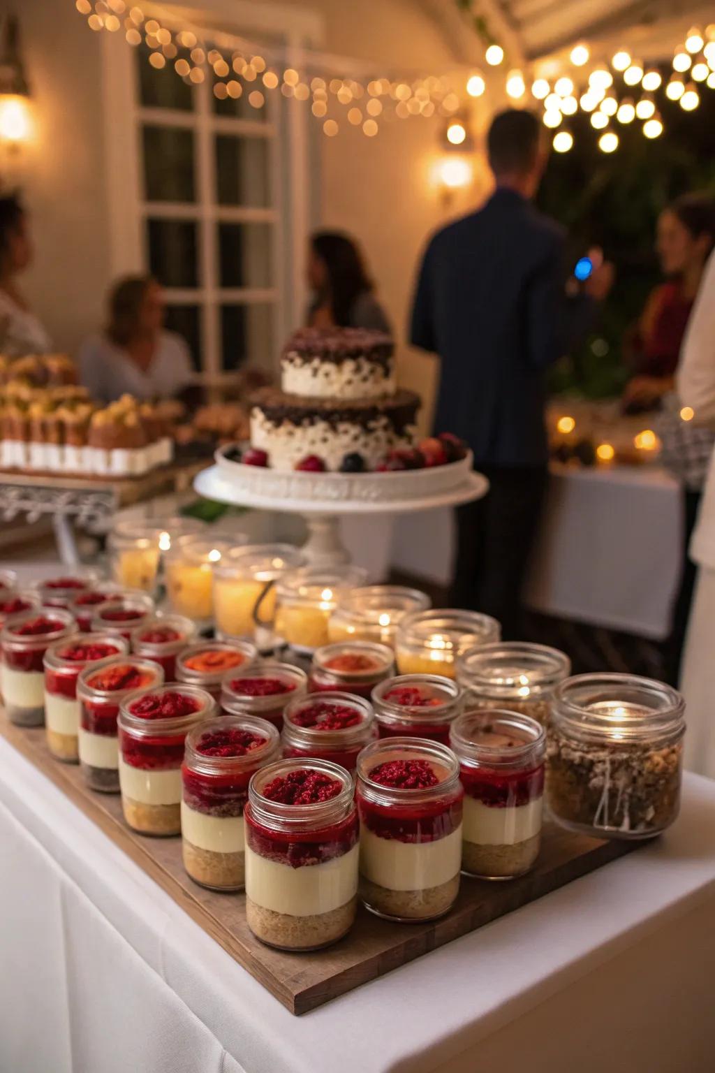Petite sweet pots offer an attractive, convenient serving choice.
