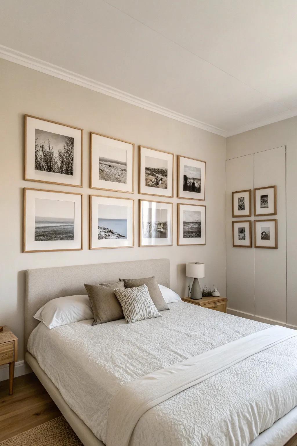 Simplicity done best: some key items producing a serene and outstanding scrapbook wall.