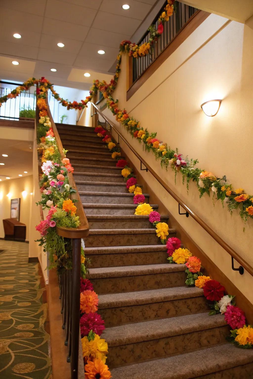Embellish your locations using whimsical floral festoons.