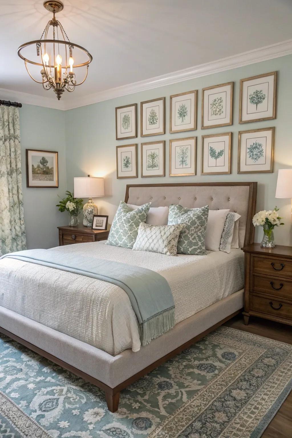 Harmonious decor ties the room together beautifully.