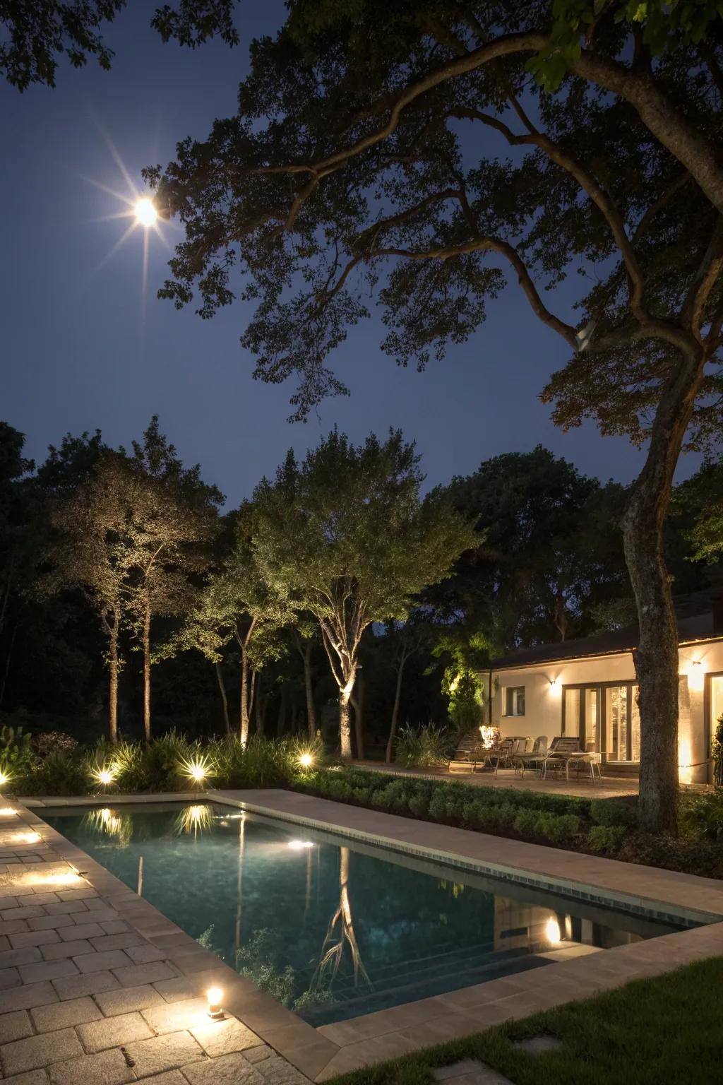 Simulated moonlight enriches your setup with an element of raw beauty.