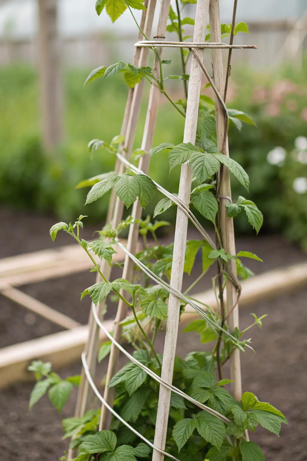 Simple cable lines deliver an efficient and minimalist trellis answer.