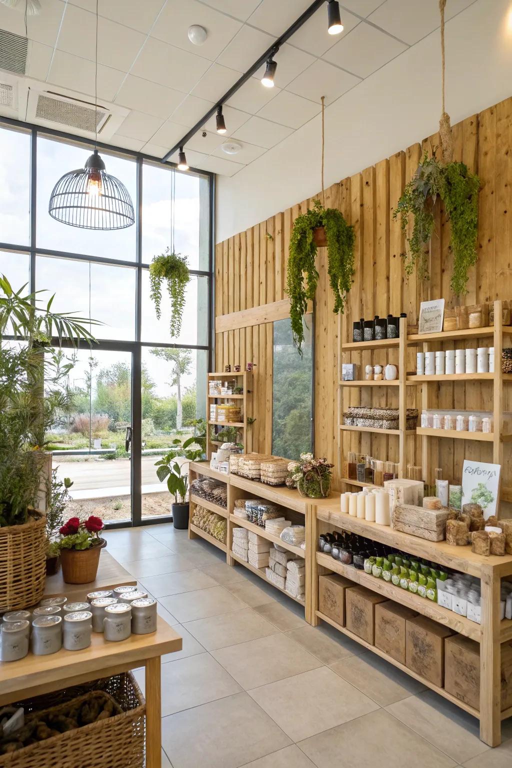 Eco-friendly decor choices resonate with environmentally conscious shoppers.