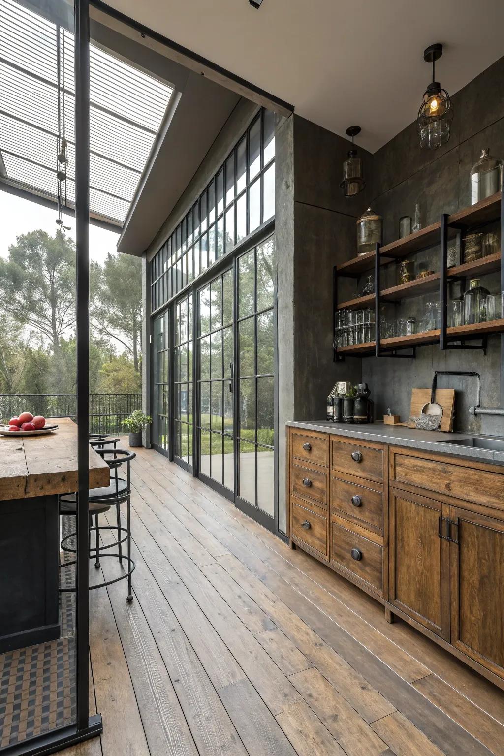 An area showcasing a blend of substances for added visual fascination.