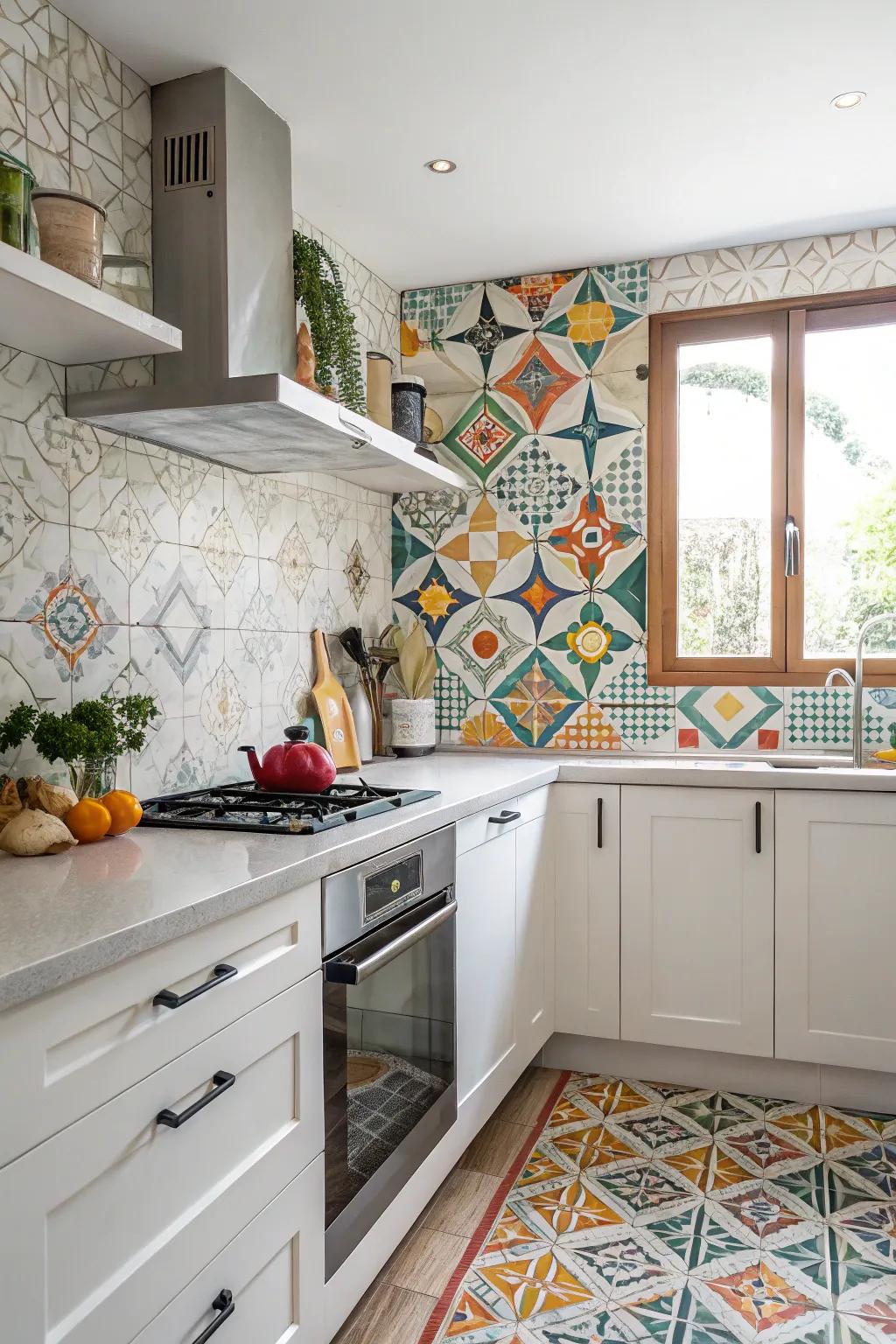 Patterned layouts add a stylish touch to weathered designs.