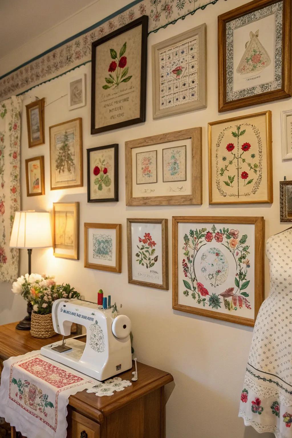 Motivational pieces inject personality and encouragement into your sewing space.
