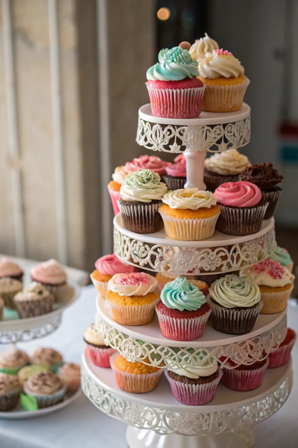 Petite confection arrangement offering diversity and allure.