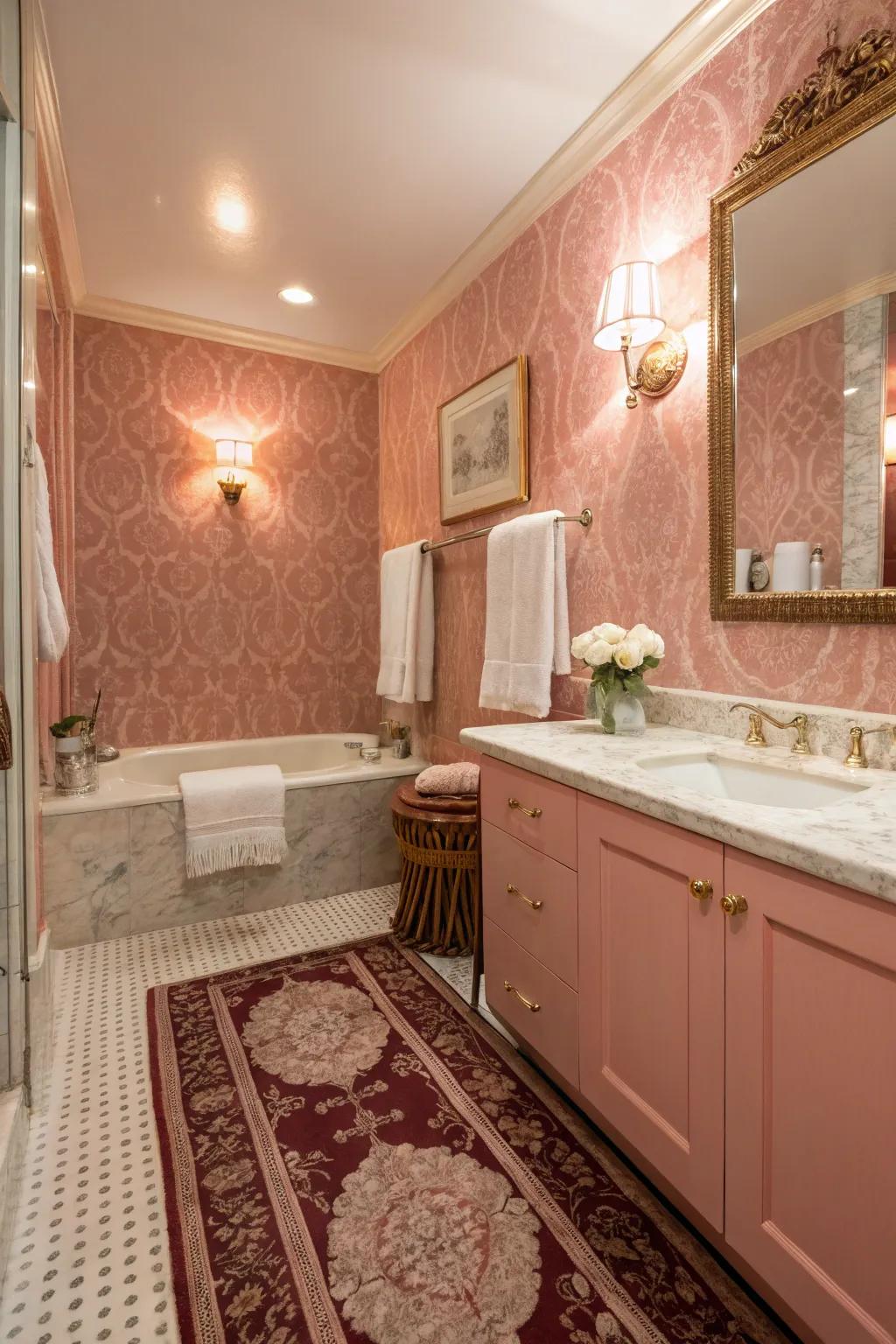 Rosy pink introduces warmth and romance.