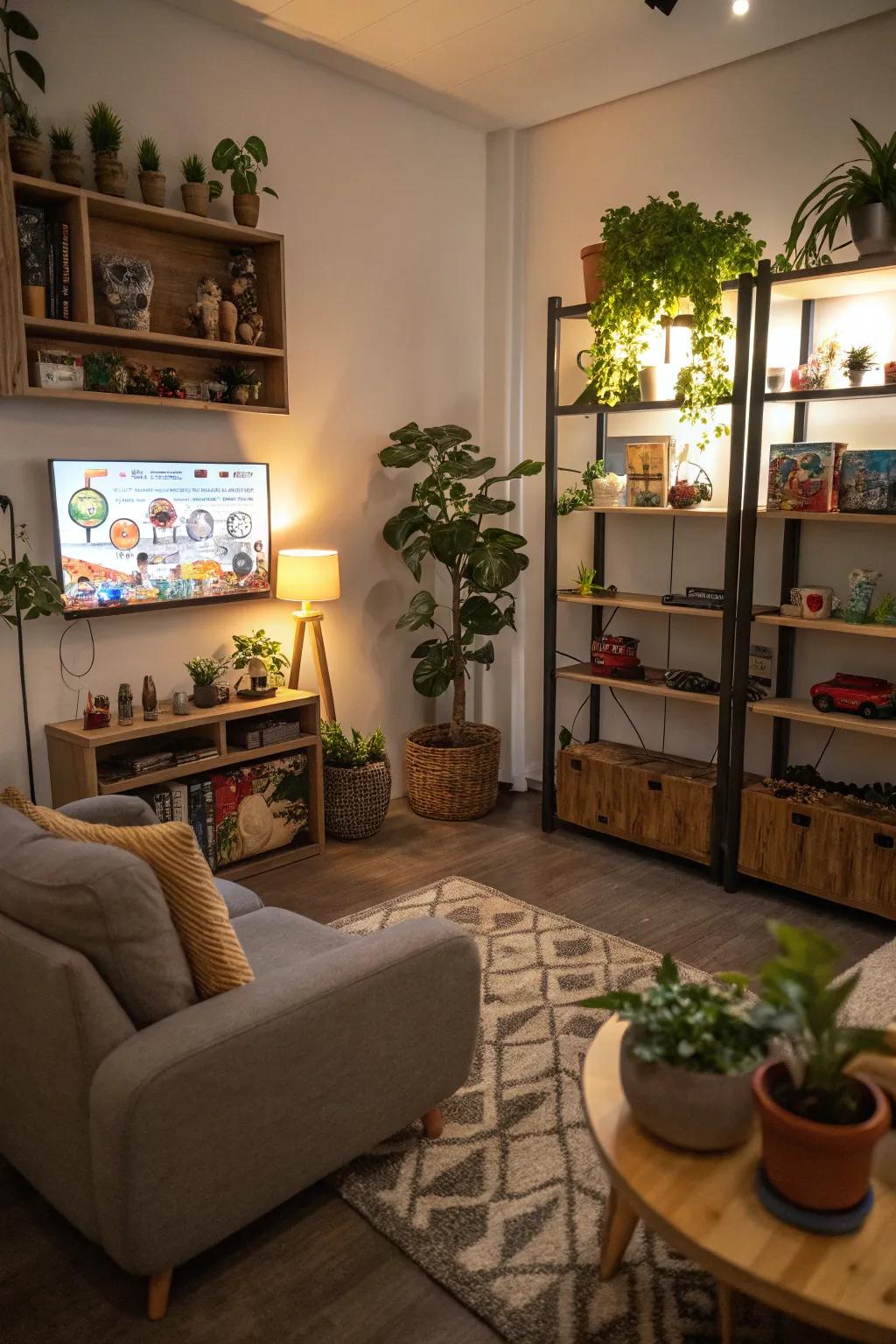 Decorative elements add a personal touch to your gaming room.
