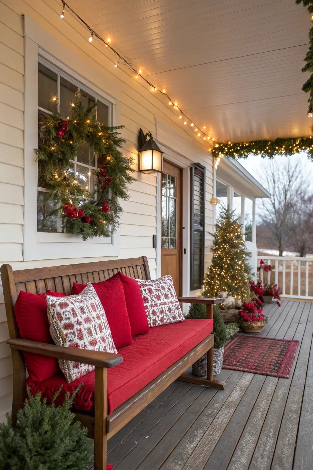 Crimson highlights channel conventional holiday jubilation.