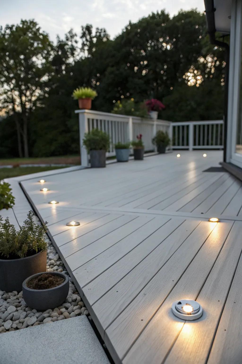 Sleek sunlight built-in lights provide a modern lighting choice.