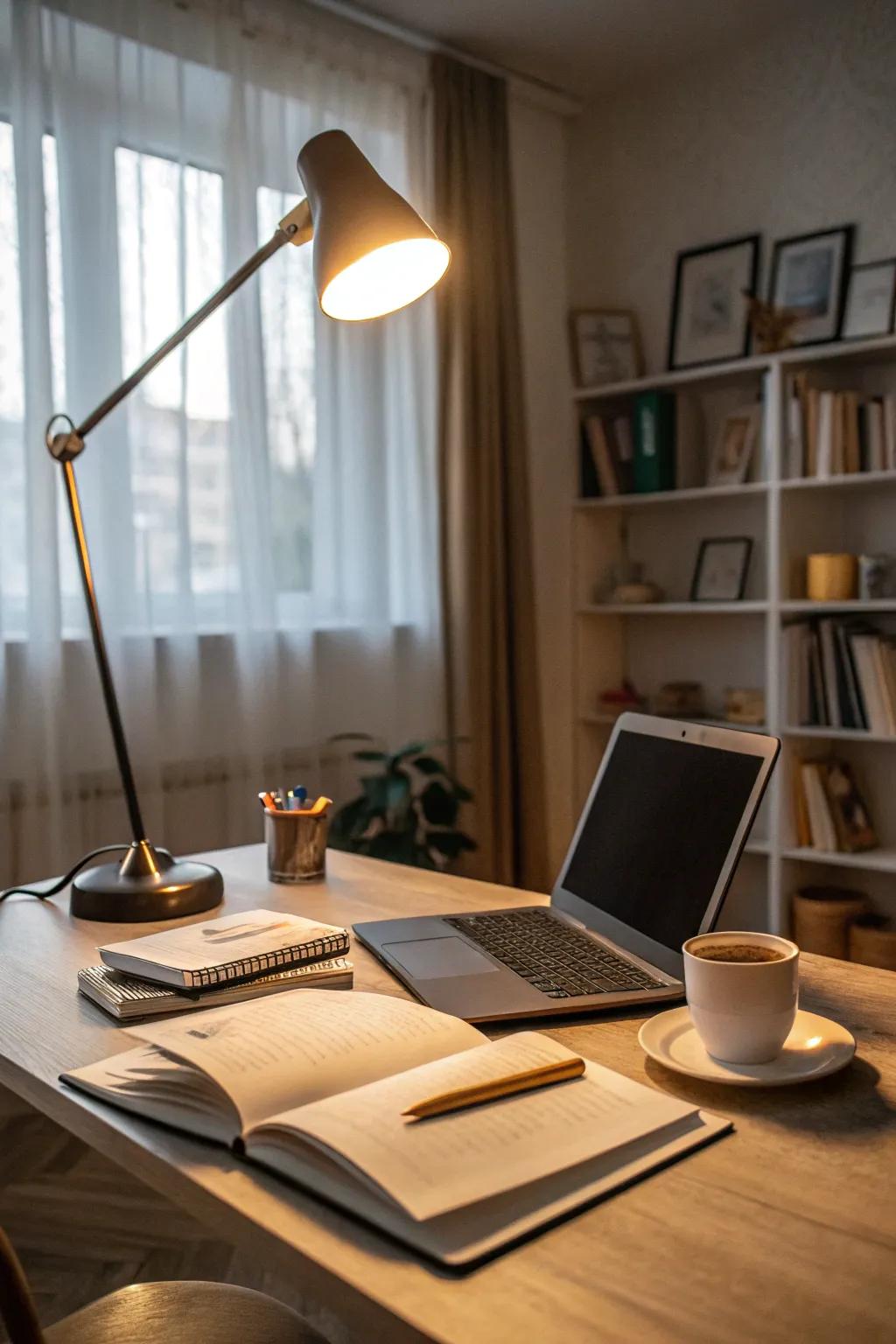 Lighting sets the mood for both productivity and relaxation.