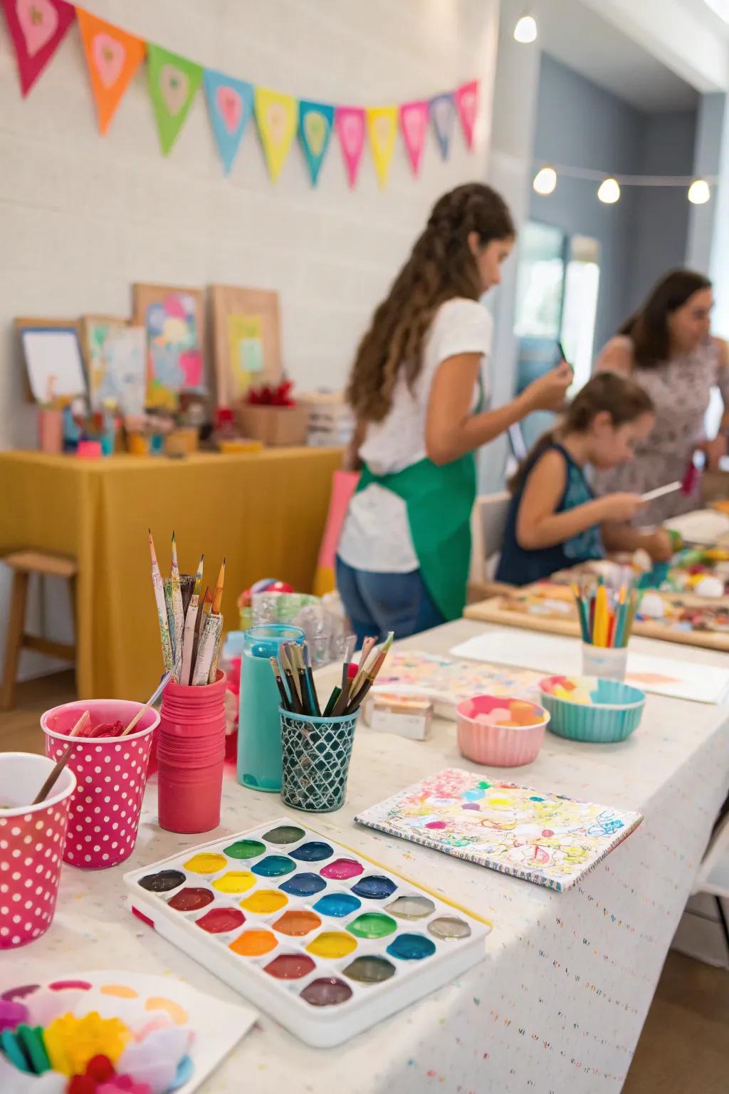 A craft activity inspires creativity and offers wonderful take-home souvenirs.