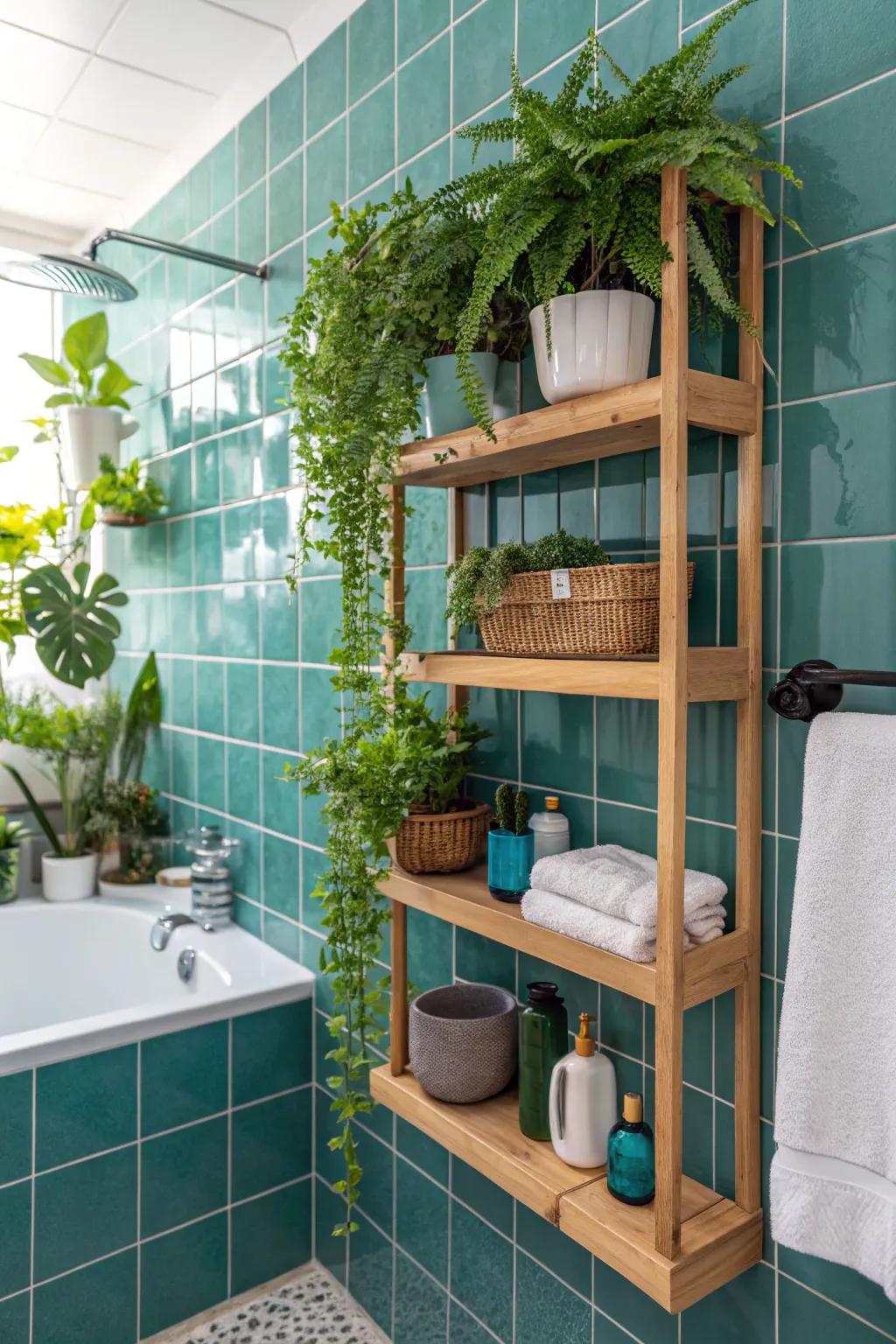 Nature-inspired decor praises the calming effect of turquoise ceramics.
