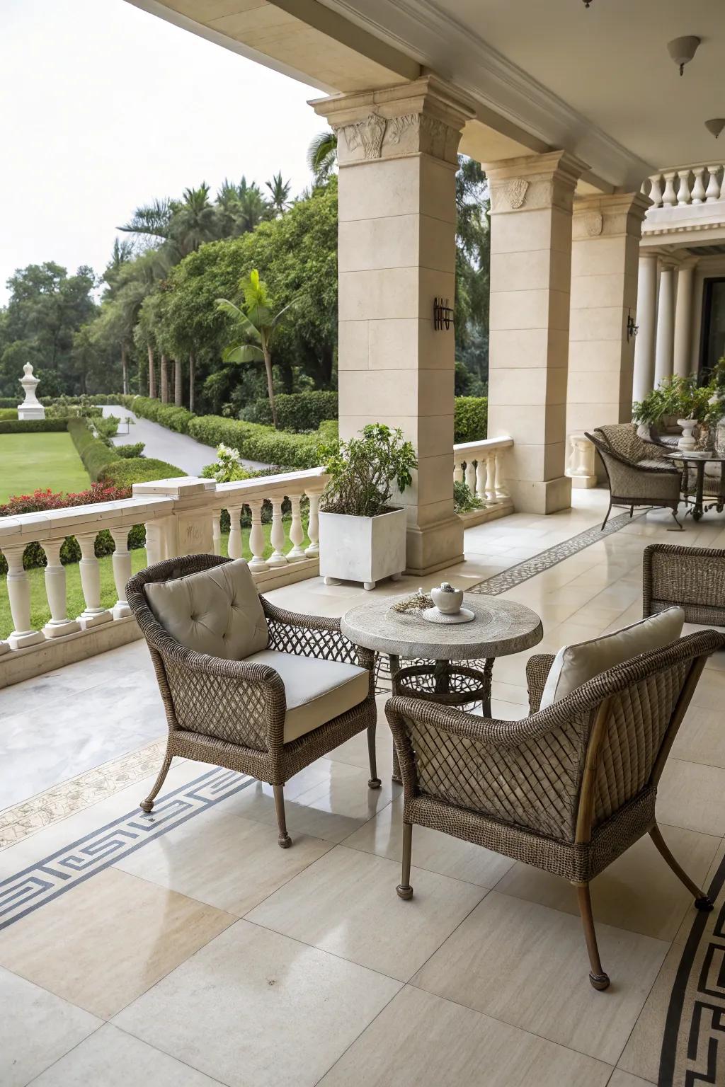 Exterior furnishing layouts can improve your patio’s practicality and style.