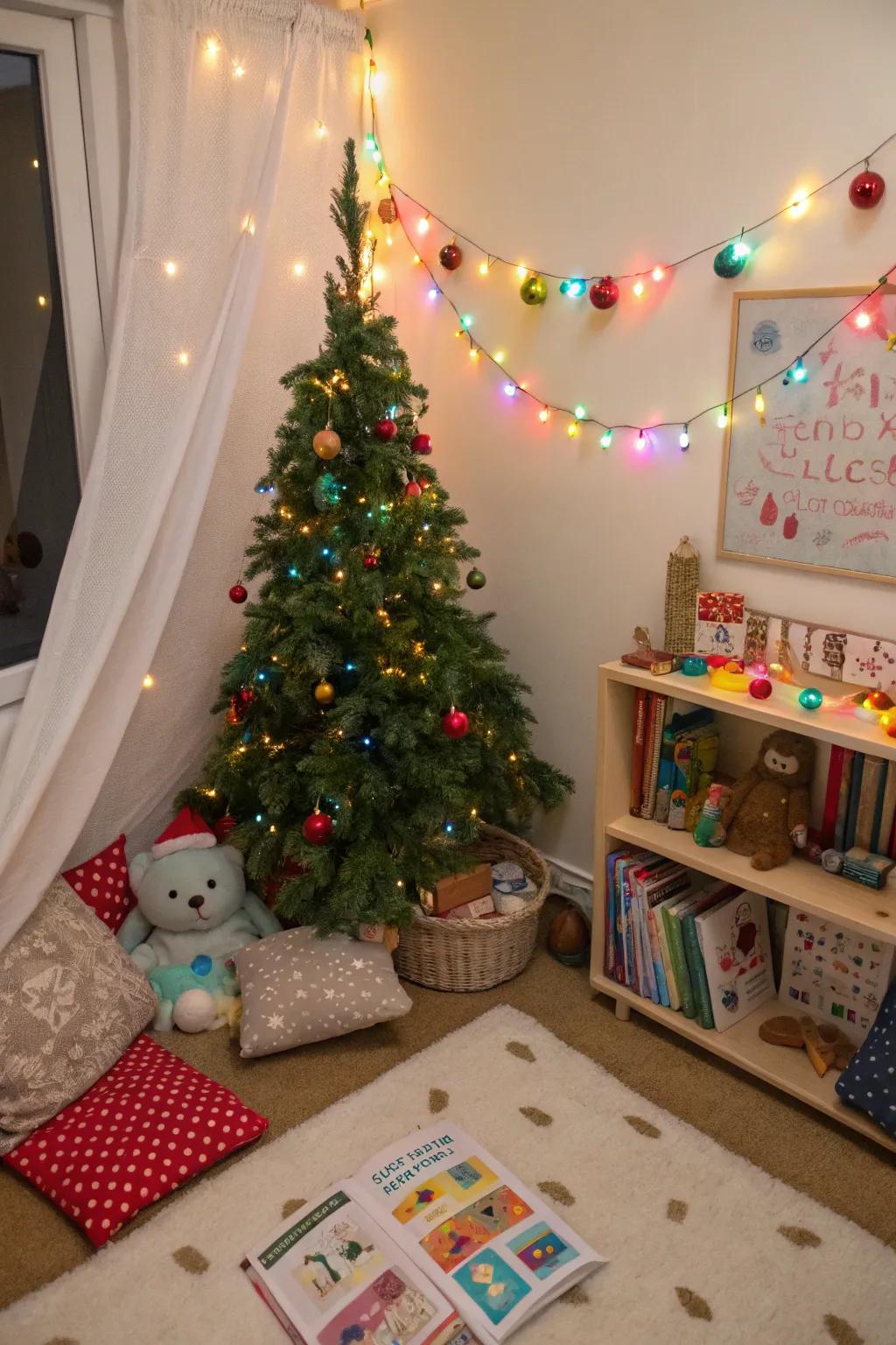 A festive recreation area that keeps toddlers engaged.