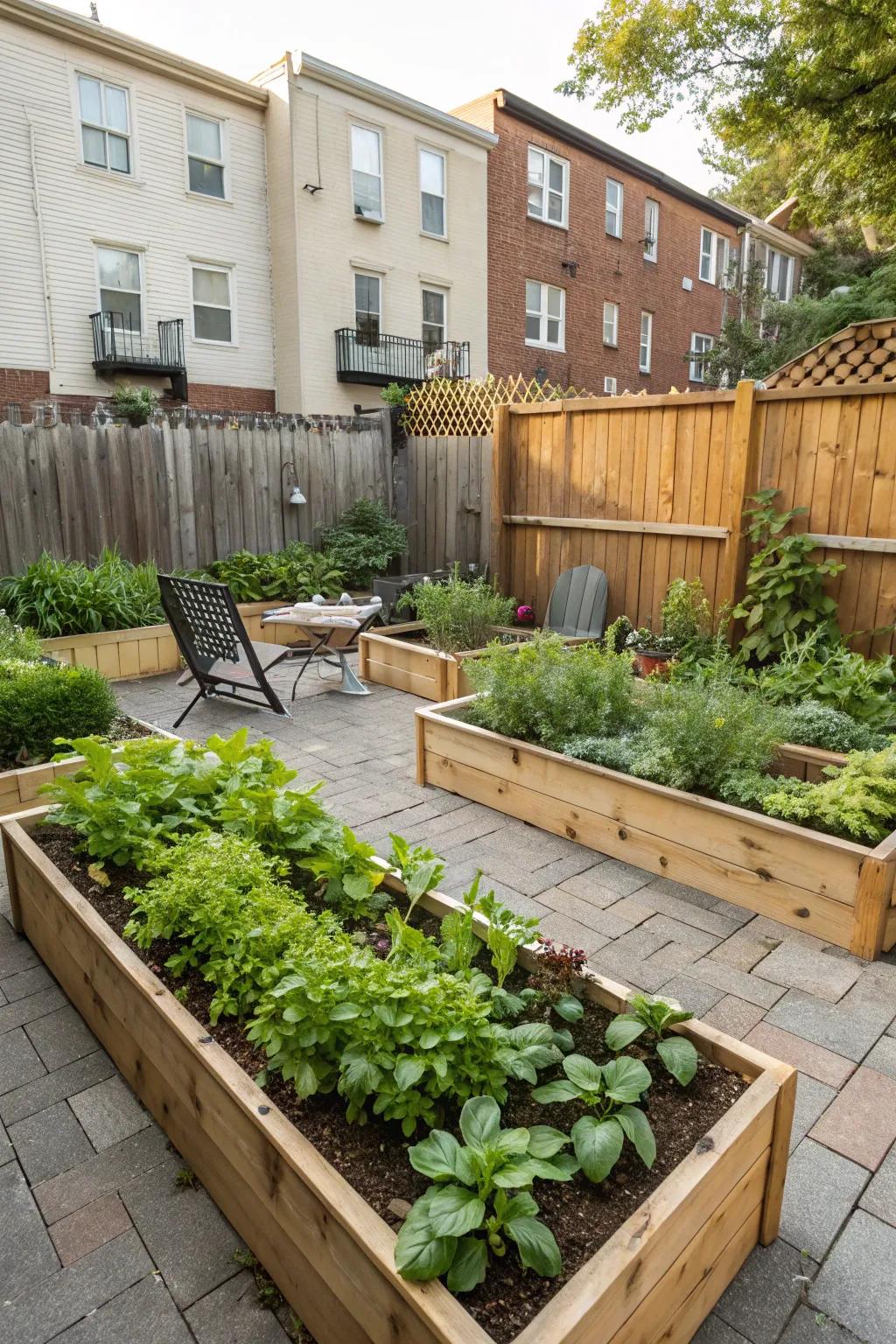 Nurture your personal garden in elevated beds.