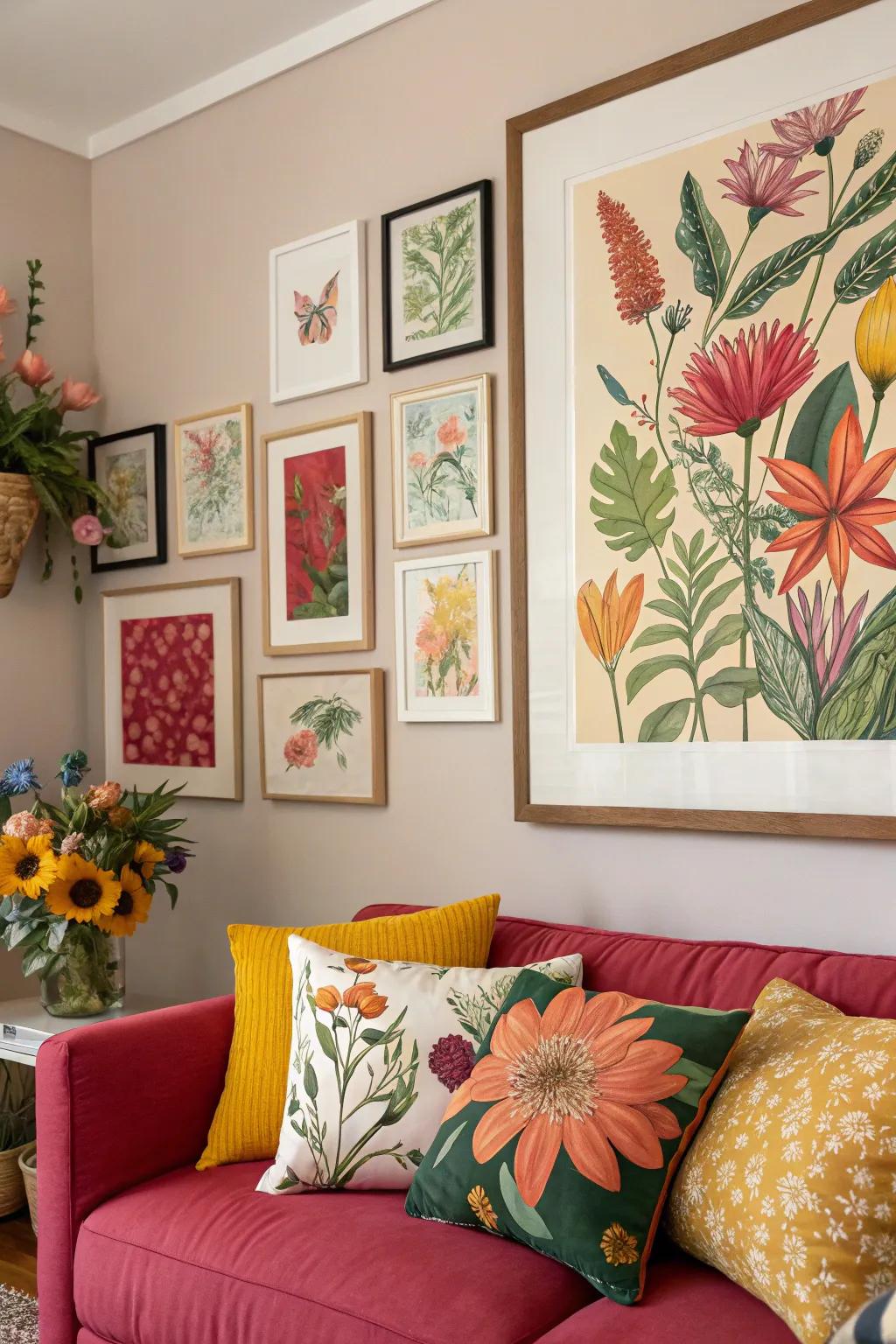 Botanical art breathes vitality and hue into your decor.