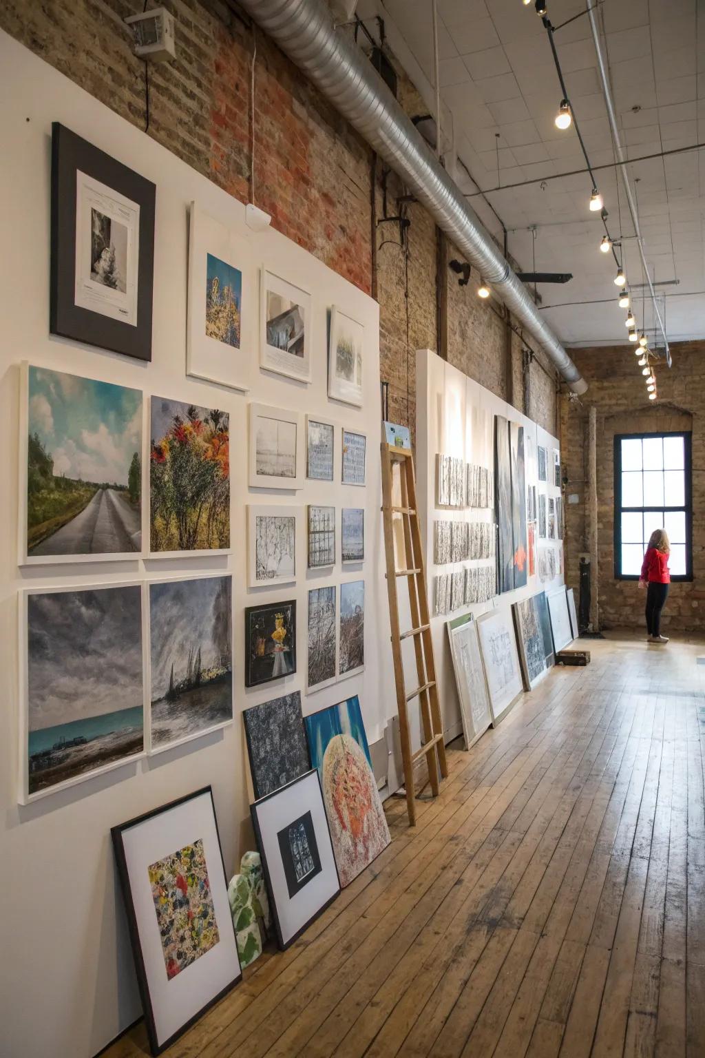 Frameless art projecting a casual atmosphere.