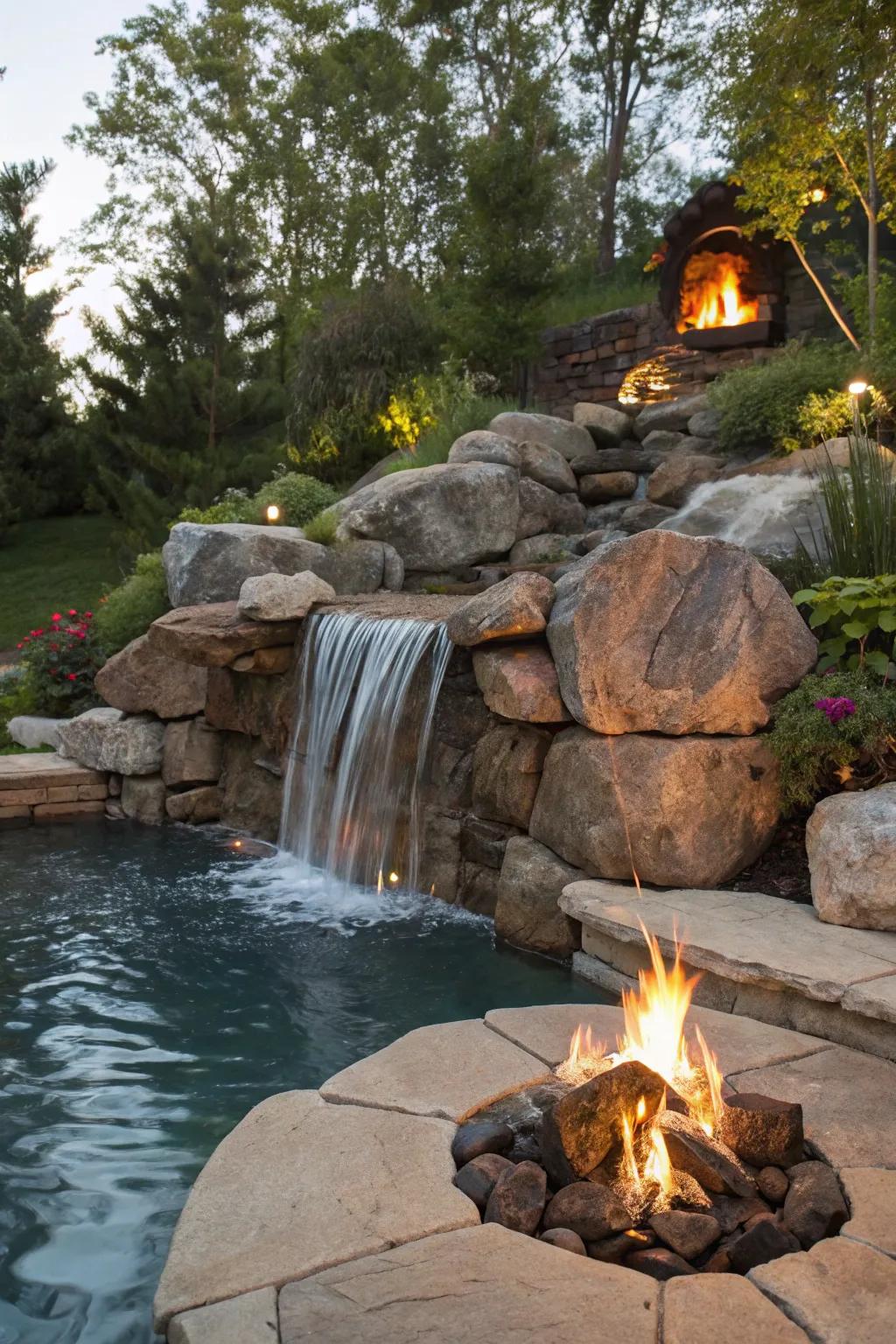 Join fire and water for an unforgettable garden feature.