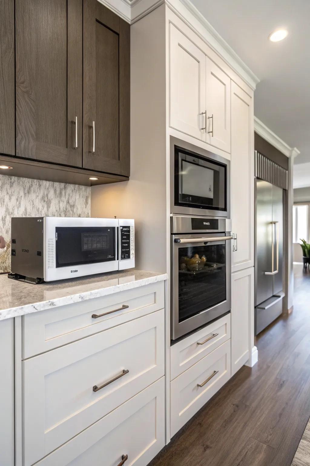 A hollow wall wave cooker delivers a polished and sophisticated culinary solution.