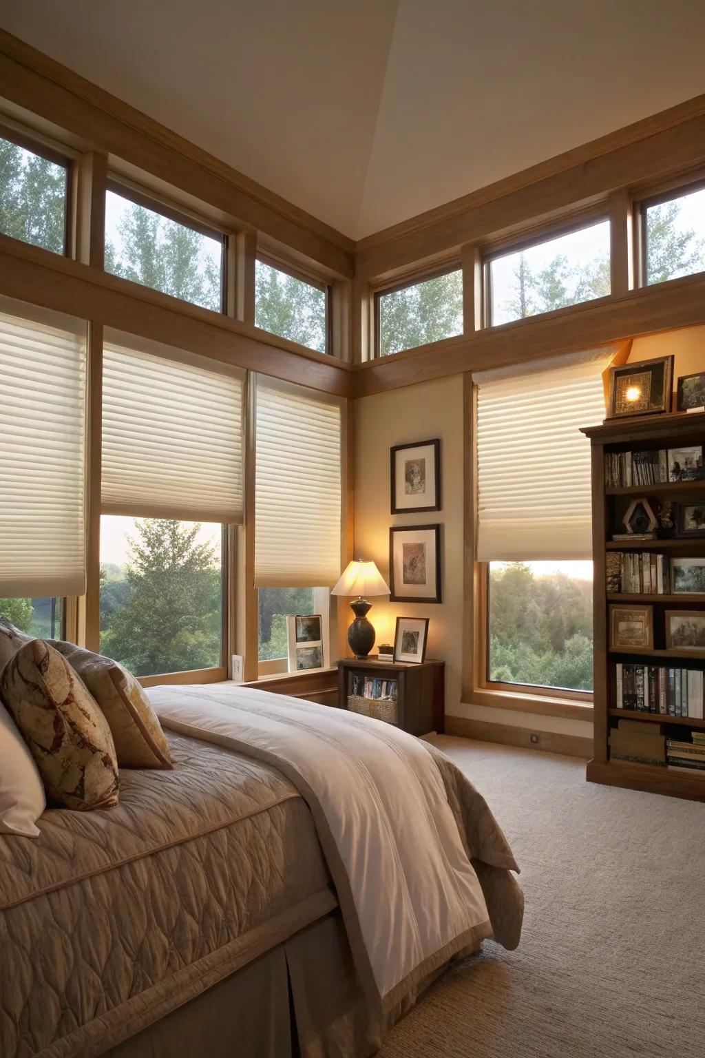 Cellular shades improve energy savings.