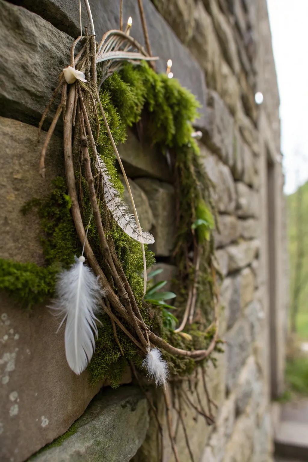 Inherent elements fashion an organic and earthy garland.