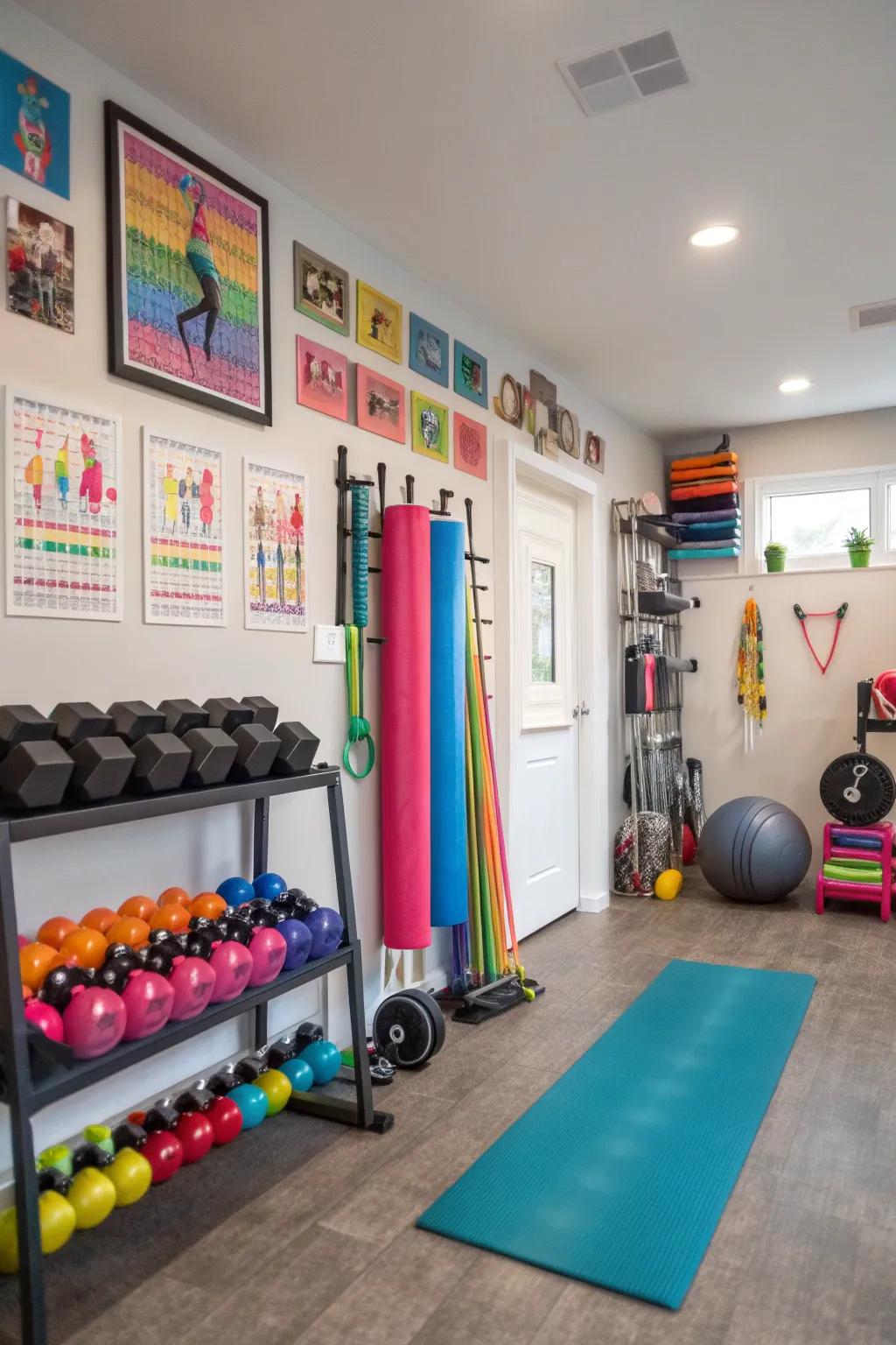 A workout haven for stimulating exercises at home.